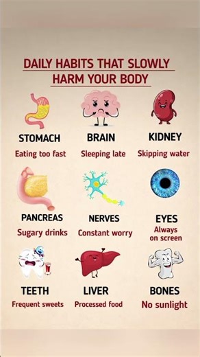 Daily habits that slowly harm your body