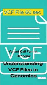 What is a vcf file explained in 60 seconds #bioinformatics #genomics
