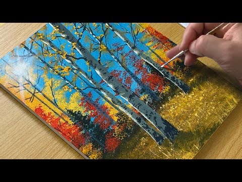 You Won’t Believe How Easy This Autumn Painting Is! - Acrylic Painting
