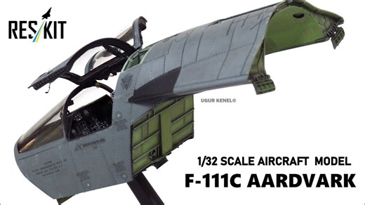 ResKit 1/32 F-111A "土豚"战斗轰战机逃生舱树脂模型制作