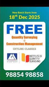 Free Quantity Survey & Construction Management Course