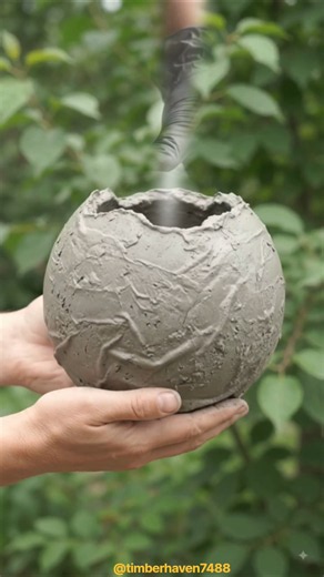 I Made a Cement Planter Using a Balloon! 😱🌿 | DIY Garden Hack