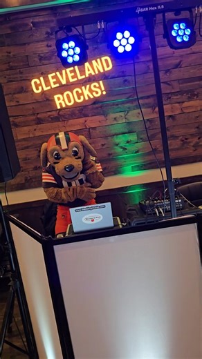 We had a special guest DJ last night that attended the @winkinglizardtavern event in Bedford! Chomps from the Cleveland Browns came ready to bring the party! | Wedding In Ohio
