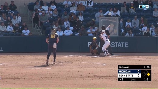 🎥 Full highlights from today's 2-0 win in the series opener at Penn State. | Michigan Softball