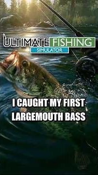 I Caught My First Largemouth Bass While Fly Fishing! #fishing #videogames #shorts #ultimatefishing