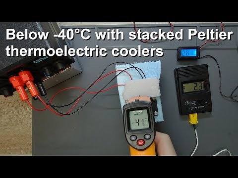 Below -40°C with stacked Peltier thermoelectric coolers