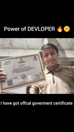 Govt of India Se Certification Mil Gaya! 🇮🇳🔥 #shorts #coding