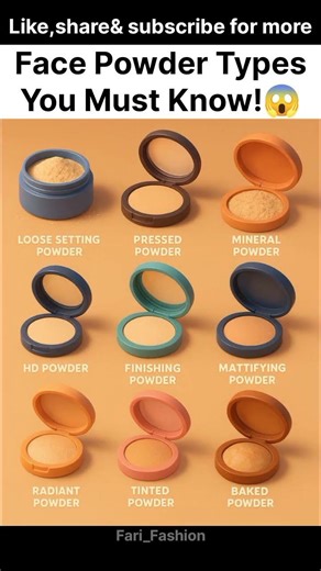 Face Powder Types You Must Know! 😱 #facepowder #makeup