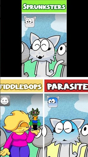 Incredibox Sprunki Sprunksters VS Fiddlebops VS Parasite #shorts