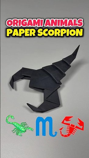 Origami Easy Paper Animals Scorpion Craft Tutorial #origamianimals #origami #origamicraft #shorts