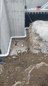 Storm pipe around new home and water service#construction #how #cement #new #build #canadawork