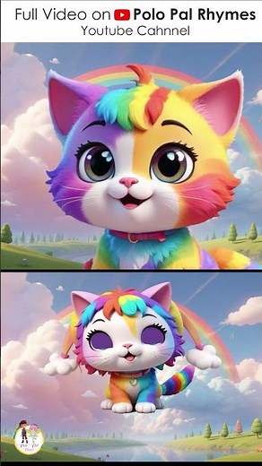 Rainbow Cat 🌈 Fun Kids Adventure Song #KidsSongs #Adventure #RainbowCat #NurseryRhymes short #KidsM
