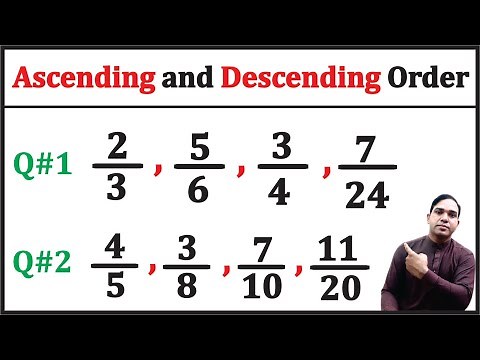 Fractions in Ascending and Descending Order || How to Compare Fractions With Different Denominators