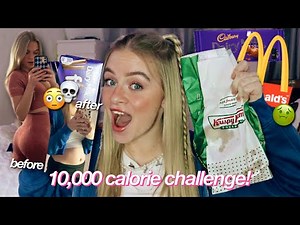 10,000 CALORIE CHALLENGE! GIRL vs FOOD😳 *massive cheat day*