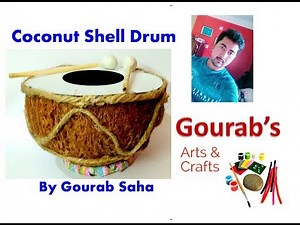 DIY || Coconut shell Drum or Tabla || Coconut Shell Craft || Waste Material Craft || Handicraft
