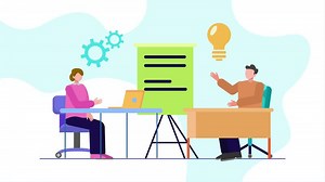 Animated Skill and Training concept. Full length animation illustration. High quality 4k footage.