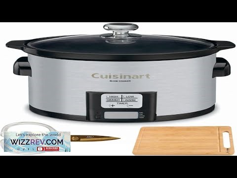 Cuisinart PSC 350 3.5 Quart Programmable Slow Cooker Brushed Stainless Steel Bundle