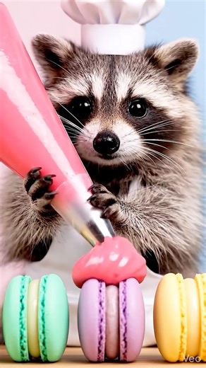 Can't Stop Watching! 🦝🍿 Raccoon Chef's Messy ASMR #shorts