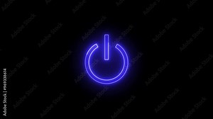 Animate power on/off buttons with startup and shutdown effects in digital interfaces.