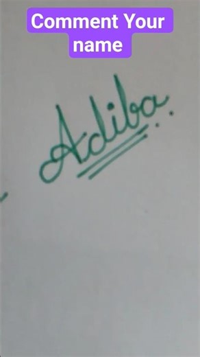 ✨ Cursive Name Art | Stylish Name Writing in Cursive | Calligraphy for Beginners #shorts #adiba
