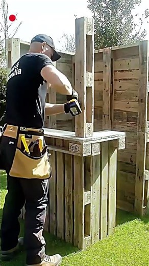 DIY From Scrap Pallets to Luxury Garden Bar Full Build Timelapse #diy #palletproject #upcycling