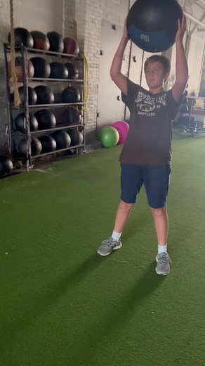 Slams to rotations. A great upper body exercise for a younger athlete that will increase fast twitch muscle response and power. #baseball #coach #training #power #workout | Lancaster Baseball Academy