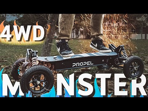 4 Wheel Drive Monster! Propel X4S OFF-ROAD Electric Skateboard | Unboxing First Impressions | $2300!