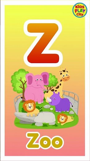 Learn the Letter Z 🔤 Kids Learning Video 🦓🦁🥒 ABC Learning Fun 🎵 | Kids Play City