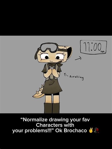 “Normalize drawing your fav characters with your problems!” #dandysworld #drawing