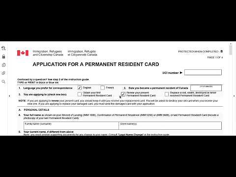 Imm 5444e Application for permanent resident card- how to fill