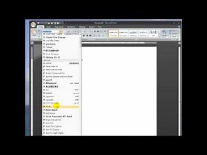 How to Change Font Style and Font Size in Microsoft Word 2007