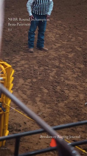 You already know Beau Peterson has that Equinety horsepower dialed in…Round 2 win goes to Peterson after this 2.1. Stay tuned for all things NFBR. | The Breakaway Roping Journal