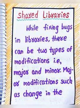 Shared Libraries in Operating Systems notes by LahariLectures #LahariLectures #notes #shorts