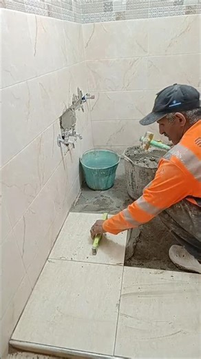Professional Bathroom Floor Tiling | Clean Finish & Perfect Level Step by Step