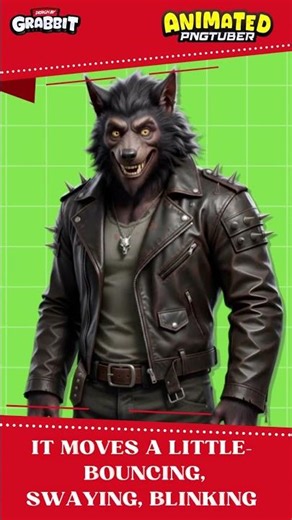 Animated PNGtuber WereWolf with 5 Expressions. Veadotube Mini. #pngtuber #vtuber