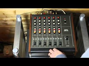 Teac Model 2A Audio Mixer Demonstration - including analogue tape echo