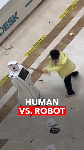15K views · 72 reactions | 烙 ⚔️  A woman had a nervous breakdown and attacked a robot in the hospital with a stick at the Xuzhou Medical College in China's Jiangsu province. While the police are investigating the incident, it is not yet known why the woman attacked the robot. | A News | Facebook