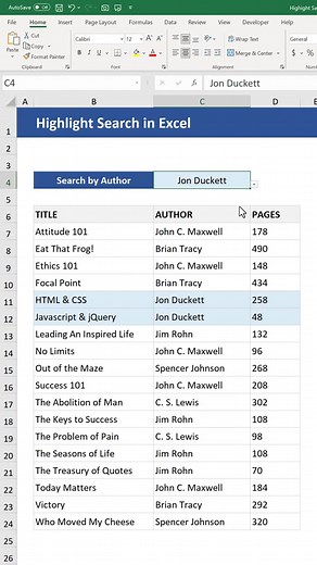 Excel Search Bar: Highlight Results Efficiently