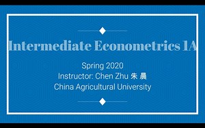 【CAU 2020 Spring】Intermediate Econometrics 1-A