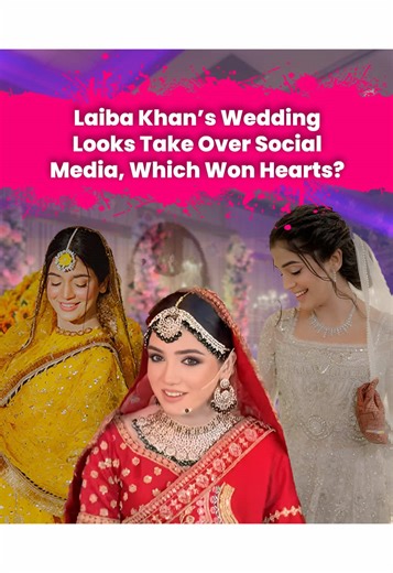 Laiba Khan’s Wedding Looks Take Over Social Media, Which Won Hearts? Disclaimer: Images used in this content are AI-generated and are for reference only. #LaibaKhan #WeddingLooks #CelebrityWedding #SocialMediaBuzz #fblifestyle