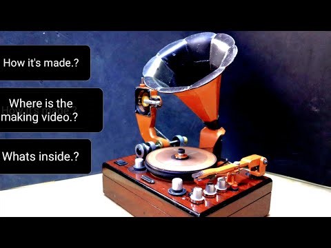 DIY gramophone | detailed VIDEO | home made , how to make