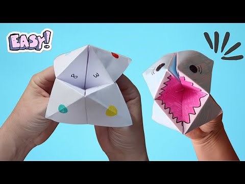 COMO FAZER UM ORIGAMI DA SORTE (FÁCIL) DOBRADURA DIVERTIDA QUEM LEMBRA DESSE FIDGET TOYS RAÍZ?