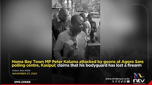 60K views · 1.7K reactions | Homa Bay Town MP Peter Kaluma attacked by goons at Agoro Sare polling centre, Kasipul; claims that his bodyguard has lost a firearm. #ByElections2025 | NTV Kenya | Facebook