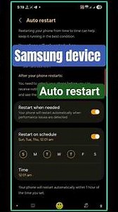 set your device for auto restart #samsungdevice #adoptivebits