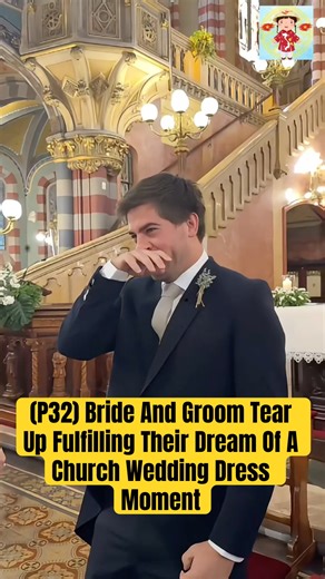 (P32) Bride And Groom Tear Up Fulfilling Their Dream Of A Church Wedding Dress Moment #wedding