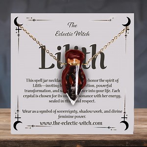 Lilith Spell Jar Necklace | Wearable Witch Bottle for Self-love, Glamour, and Power | Intention Amulet | Witchy Gift | Dark Feminine Magic - Etsy