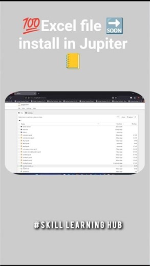 Excel file install in Jupiter notebook #coding #pythonminiprojects