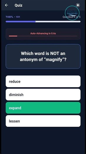 TOEFL Vocabulary Quiz - Test Your Core Words (Shorts) (toefl-101-rec27)