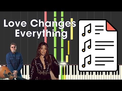 Vince Gill & Mickey Guyton - Love Changes Everything | Piano Tutorial Sheet Music