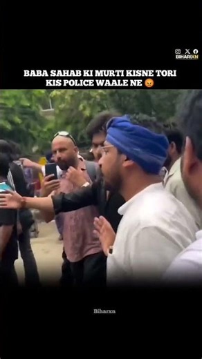 Which police officer broke Babasaheb's photo 🤬 #jaibhim #bhimarmy #shortvideo #chandrashekharazad...